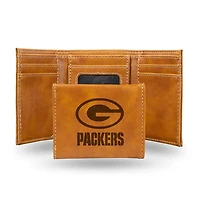 NFL Wallet Leather Tri-Fold Packers (Brown)