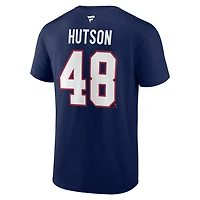 NHL Player T-Shirt Authentic Stack Lane Hutson Canadiens (Navy)