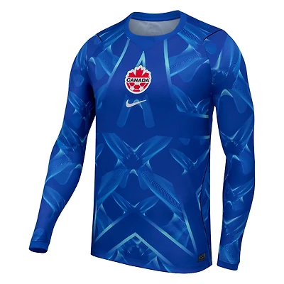Canadian Soccer Association FIFA World Cup 2026 Long Sleeve Blue Goalkeeper Jersey Team Canada
