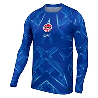Canadian Soccer Association FIFA World Cup 2026 Long Sleeve Blue Goalkeeper Jersey Team Canada