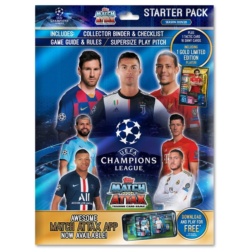 Topps Match Attax 2019-20 Starter Pack UEFA Champions League Cards
