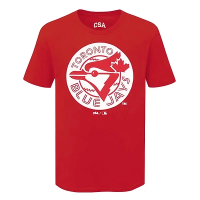 MLB T-Shirt Vintage Red Big Logo Blue Jays