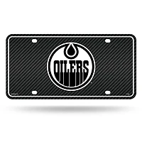 NHL License Plate Metal Carbon Fiber Design Oilers