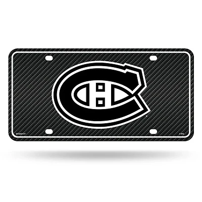 NHL License Plate Metal Carbon Fiber Design Canadiens