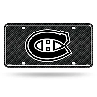 NHL License Plate Metal Carbon Fiber Design Canadiens