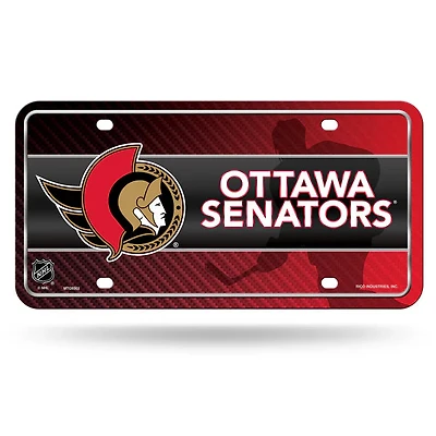 NHL License Plate Metal Auto Tag Senators