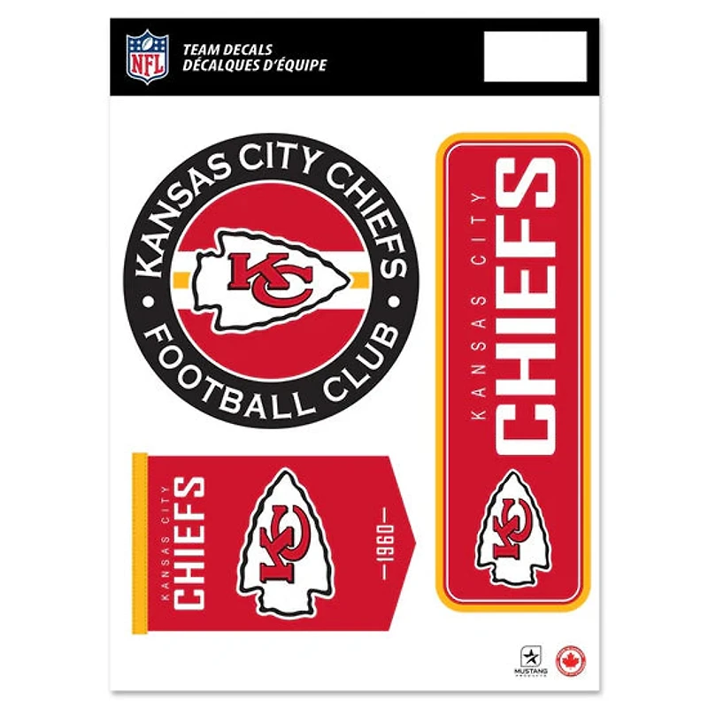 NFL Team Vinyl Decal Set Chiefs