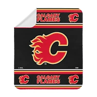 NHL Premium Plush Sherpa Blanket Flames