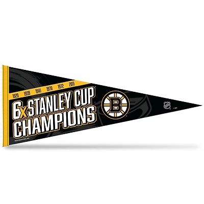 NHL Soft Felt Carded Pennant 6 Time Stanley Cup Champs Bruins
