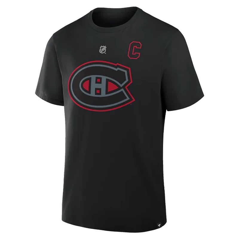 NHL Player T-Shirt Authentic Stack Nick Suzuki Canadiens (Black)