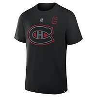 NHL Player T-Shirt Authentic Stack Nick Suzuki Canadiens (Black)