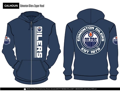 NHL Full Zip Hoodie "Est" Oilers