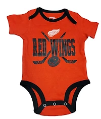 NHL Infant 3Pc Onesie Set Full Strength Red Wings