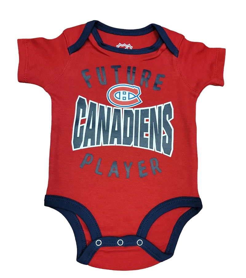 NHL Infant 3Pc Onesie Set Full Strength Canadiens