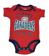 NHL Infant 3Pc Onesie Set Full Strength Canadiens