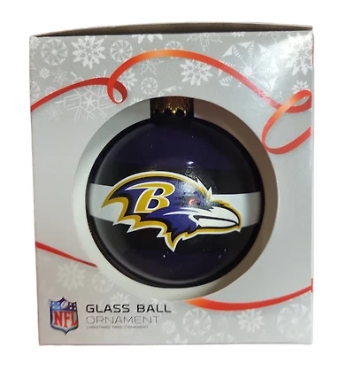 NFL Ornament Glass Ball Stripe Ravens