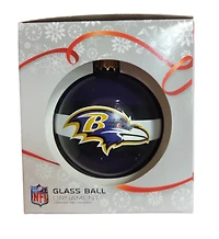 NFL Ornament Glass Ball Stripe Ravens