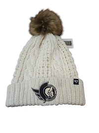 NHL Ladies Knit Hat '47 Meeko Cuff Senators (White)
