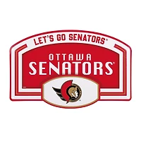 NHL Embossed Steel Wall Sign, 11" x 17" Senators