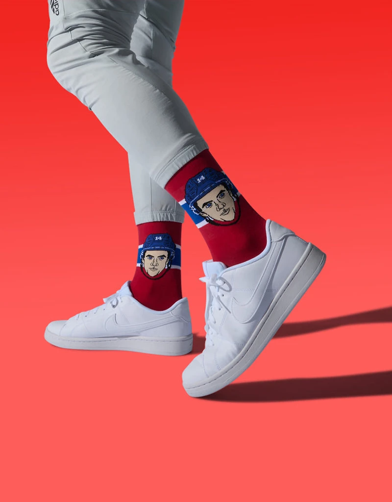 Hockey Canada Player Socks White/Red/Blue Nick Suzuki Canadiens