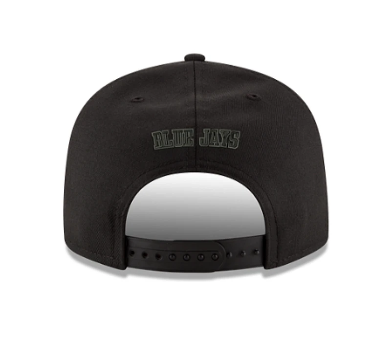 MLB Hat 950 Snapback Tonal Black w/Red Leaf Blue Jays