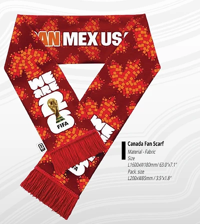 FIFA World Cup 2026 Fan Scarf Host Countries