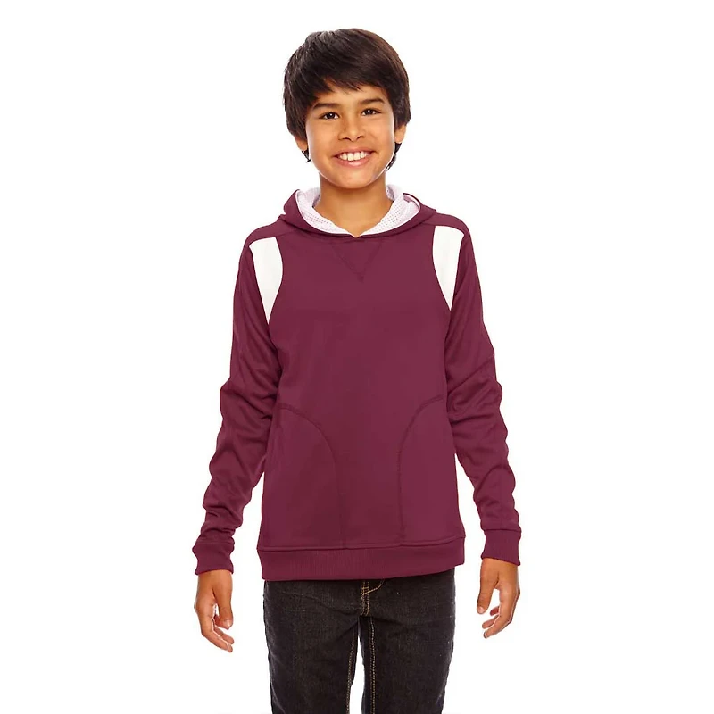 Team 365 Youth Blank Hoodie Elite Performance Maroon