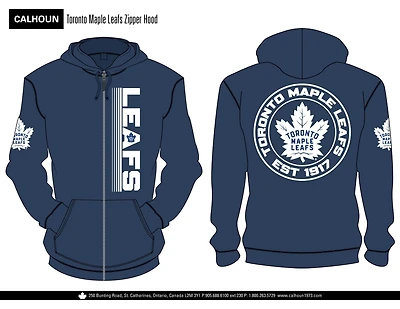 NHL Full Zip Hoodie "Est" Maple Leafs