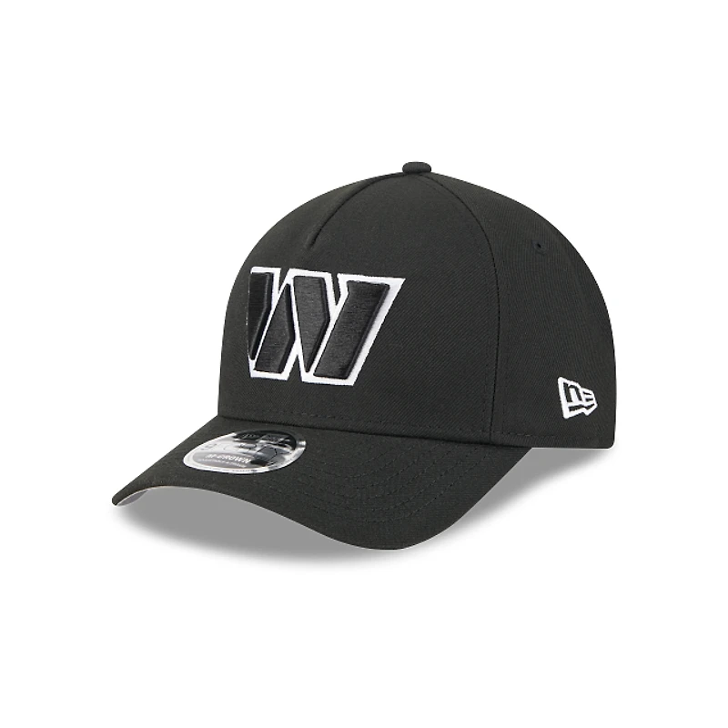 NFL Hat 940 Snapback A-Frame M-Crown Tonal Black Commanders