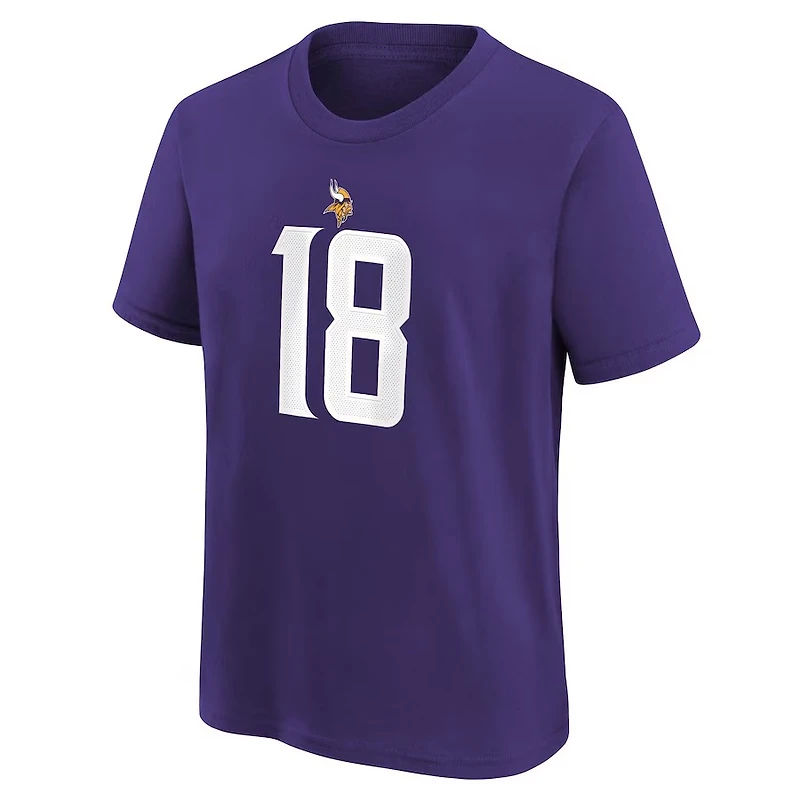 NFL Youth Player T-Shirt Name And Number Justin Jefferson Vikings