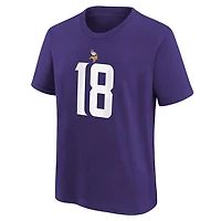 NFL Youth Player T-Shirt Name And Number Justin Jefferson Vikings