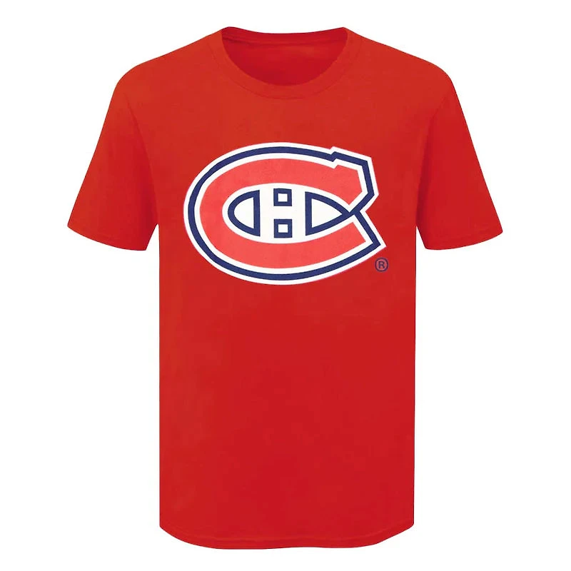 NHL Player T-Shirt Name and Number Cole Caufield Canadiens (2020-2024 Number)