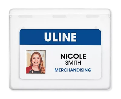 Name Badge Holders - 4 x 3", Horizontal, Pre-Punched