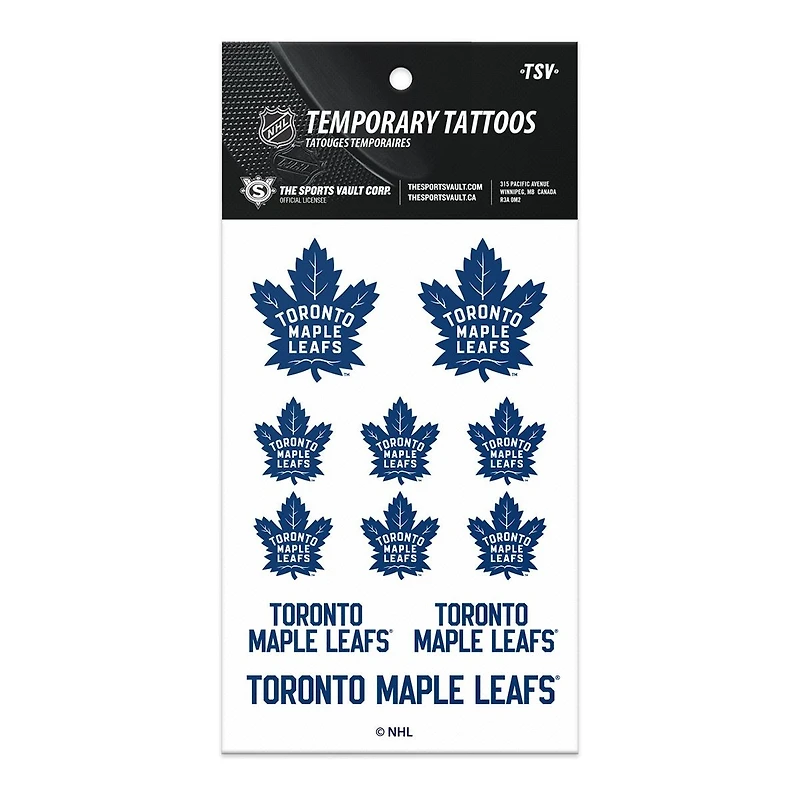 NHL Temporary Tattoo Sheet Maple Leafs