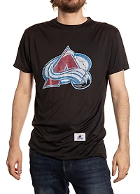 NHL T-Shirt Performance Rashguard Distressed Logo Avalanche