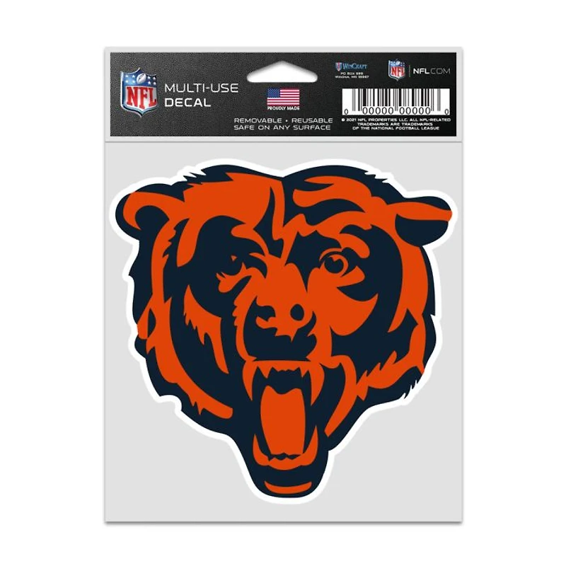 NFL Multi Use Decal 3.75x5 Logo Bears