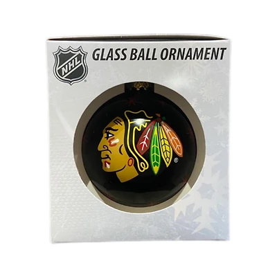 NHL Ornament Glass Blackhawks
