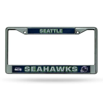 NFL License Plate Frame Chrome Seahawks
