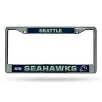 NFL License Plate Frame Chrome Seahawks