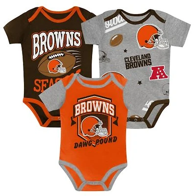 NFL Infant 3Pc Onesie Set 1st Round Pick Browns
