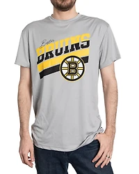 NHL T-Shirt Performance Rashguard Stripes Bruins