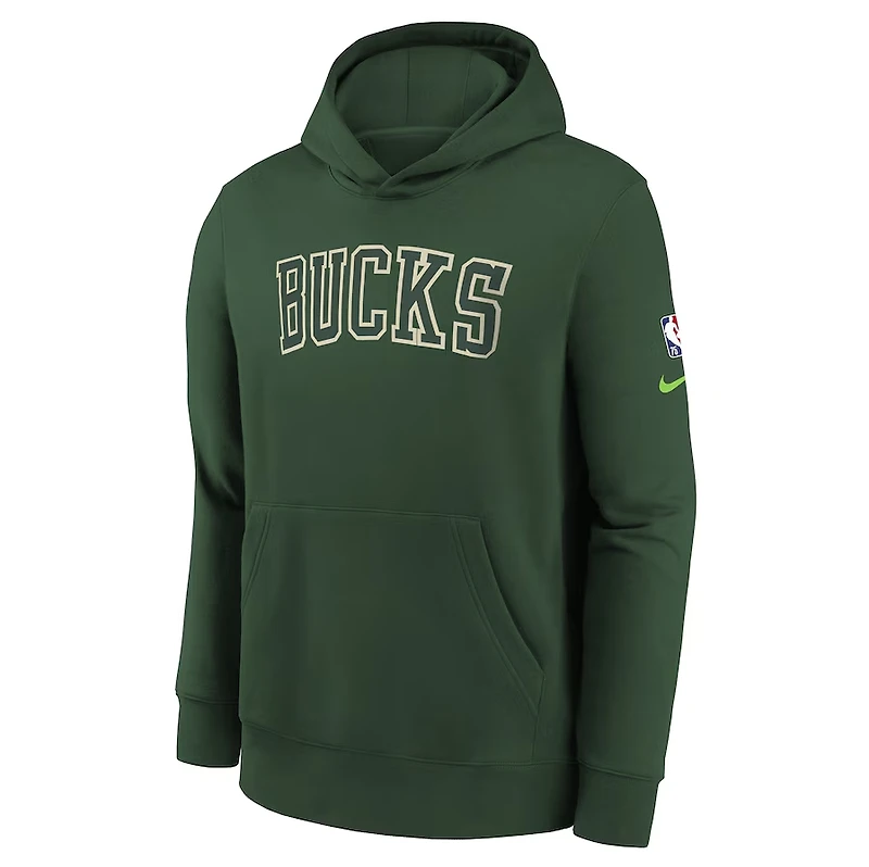 NBA Youth Hoodie 2021-22 75th Anniversary City Edition Essential Bucks