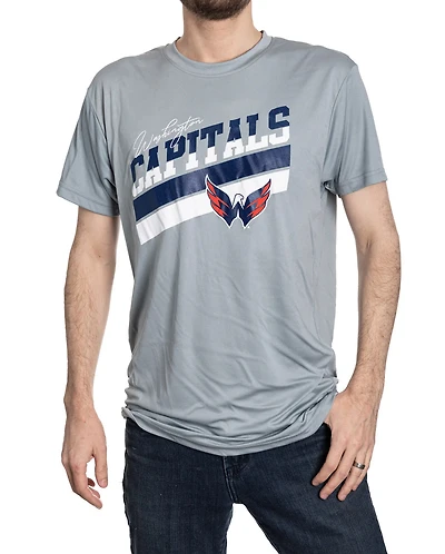 NHL T-Shirt Performance Rashguard Stripes Capitals