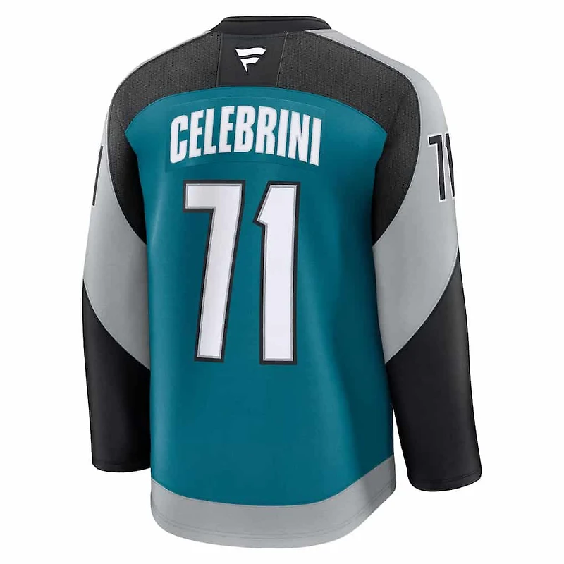 NHL Player Premium Jersey Alternate Teal Macklin Celebrini Sharks