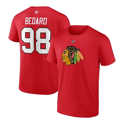 NHL Player T-Shirt Authentic Stack Connor Bedard Blackhawks