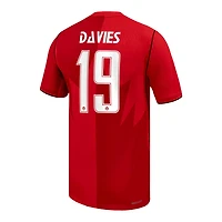 Canadian Soccer Association FIFA World Cup 2026 Red Stadium Replica Jersey Alphonso Davies Team Canada