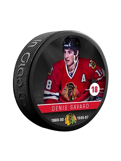 NHL Alumni Player Puck Denis Savard Blackhawks