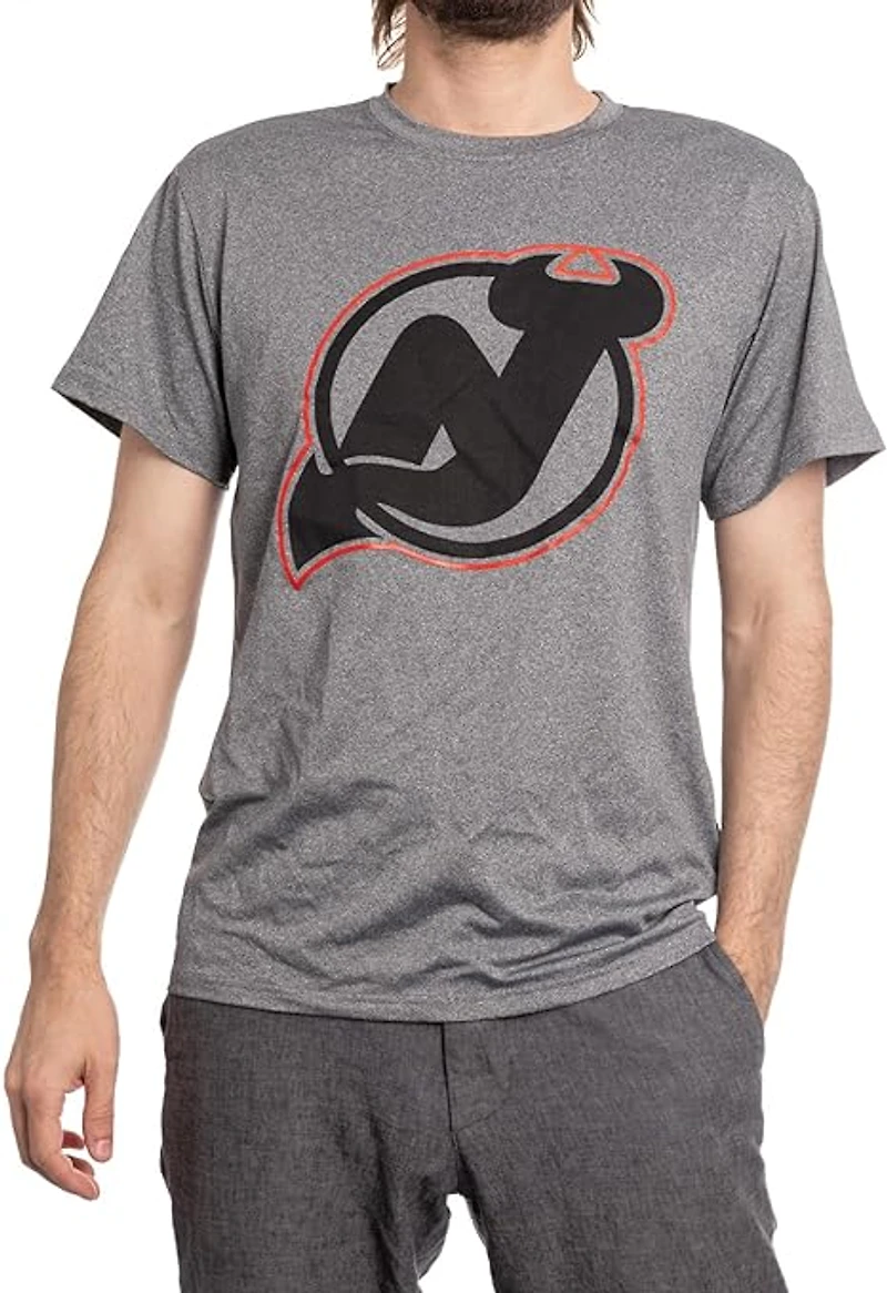 NHL Performance T-Shirt Rash Guard Marled Devils