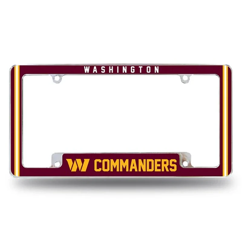 NFL License Plate Frame Chrome Commanders