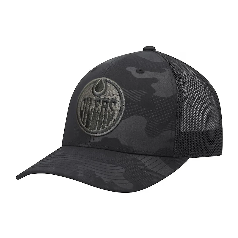 NHL Hat Camo Trucker Tonal Oilers